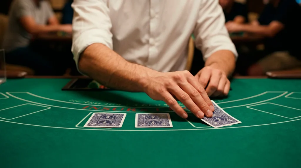A professional card dealer